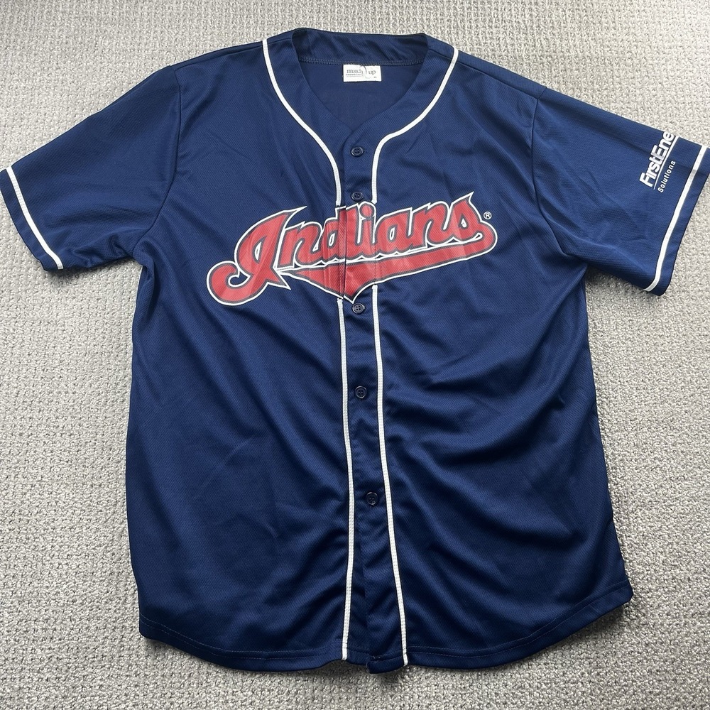 Cleveland Indians Guardians Charles Nagy Jersey Men's XL Blue SGA Baseball MLB